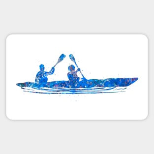 Kayak blue art Sticker